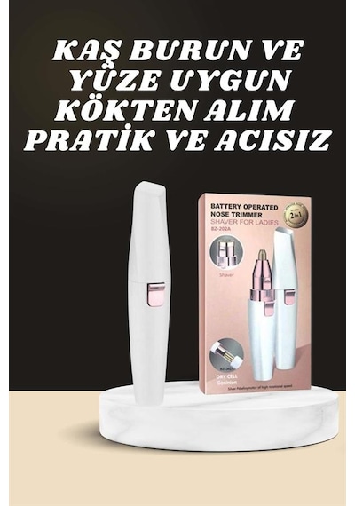 Kulak Burun Ve Yüz Epilasyon Aleti Ve Yüz Masaj Aleti İkili Cilt Bakım Seti