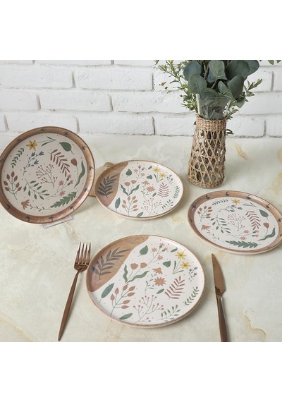 Soft Bloom Nordic Pasta Tabağı 22 Cm 4 Adet 22876-77 Çok Renkli