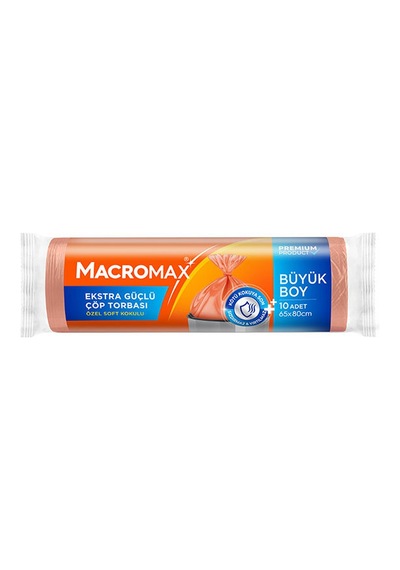 Macromax Extra Güçlü Çöp Torbası Büyük Boy 10'lu