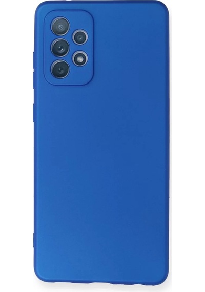 Newface Samsung Uyumlu Galaxy A72 Kılıf First Silikon - Mavi Resimdeki