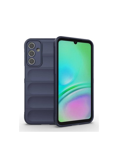 Galaxy Uyumlu A15 Kılıf Kamera Korumalı Esnek Silikon Parmak Şeritli Pazarplus Lacivert