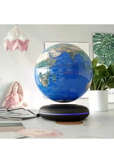 Rgb Led Işıklı Manyetik Sihirl Küre 8'' Dünya Haritası 20cm
