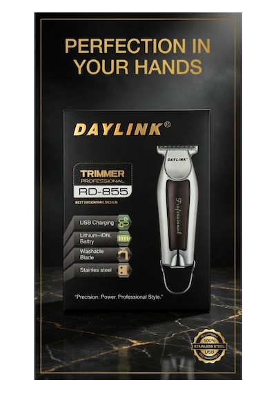 Daylink Rd-855 T-bıçak Saç, Sakal, Ense, Çizim Ve Lazer Epilasyon Öncesi Şarjlı Tıraş Makinesi 180 Dk Daylink Rd-855 T-bıçak Saç, Sakal, Ense, Çizim Ve Lazer Epilasyon Öncesi Şarjlı Tıraş Makinesi 180 Dk
