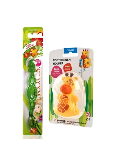 Rocs Kids 3-7 Yaş Diş Fırçası Ve Flipper Hijyenik Diş Fırça Kabı