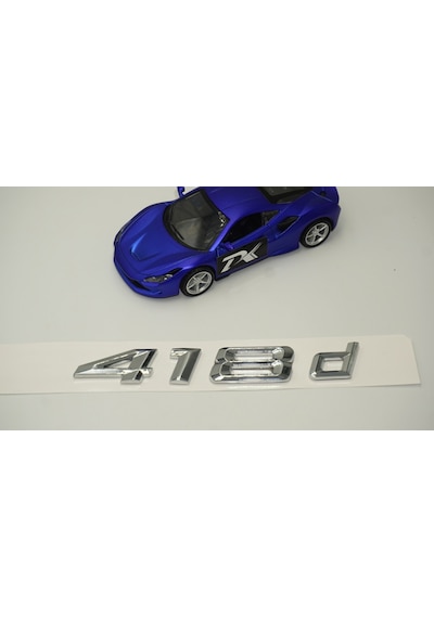 Bmw 418D Bagaj Krom Metal 3M 3D Yazı Logo