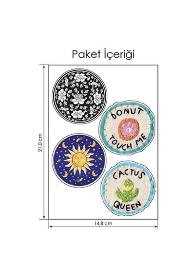 Karışık Rozetler Set Mini Notebook Sticker
