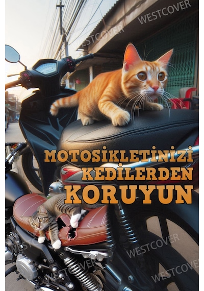 Jawa 250 Ceylan Uyumlu Kırmızı-dikişli Reflektörlü Motosiklet Brandası