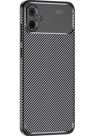 Newface Samsung Galaxy A05 Kılıf Auto Focus Karbon Kapak - Siyah