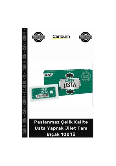 Özel Üretim Berber Bıçağı Keskin Paslanmaz Çelik Kalite Usta Yaprak Jilet Tam Bıçak 100'lü
