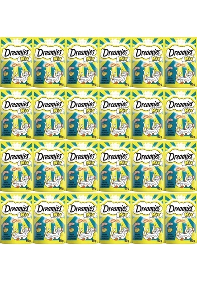 Dreamies Mix Somon Balıklı Ve Peynirli Kedi Ödülü 60 Gr X 24 Adet