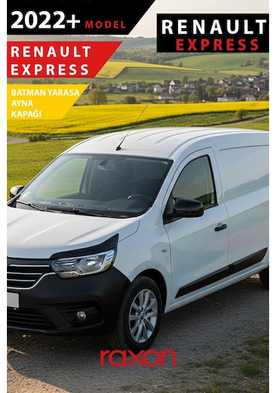 Renault Express 2022+ Batman & Yarasa Ayna Kapağı Parlak Piano Black Sport