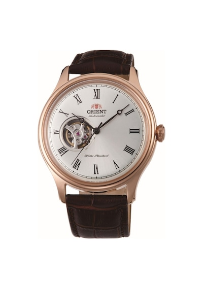 Orient Open Heart Koleksiyon Tag00001s0 Otomatik Deri Kahverengi 43 Mm Erkek Kol Saati Rose Gold