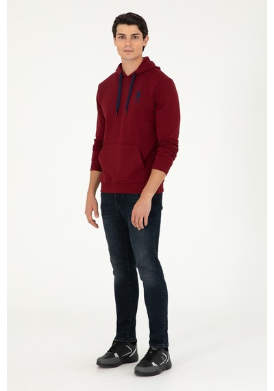 U.s. Polo Assn. Erkek Bordo Sweatshirt 50289059-vr014 Bordo