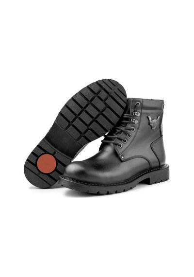 Ducavelli Glaz Hakiki Deri Erkek Bağcıklı Postal Bot, Harley Bot