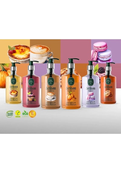 Eyüb Sabri Tuncer Artisan Cappucino + Cookie + Creme Brulee + Macaron + Muffin + Pumpkin Tart Sıvı Sabun 6 x 100 ML