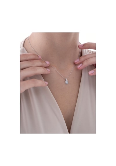 Nochediamond 0,15 Karat Baget Pırlanta Kolye-612