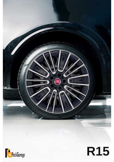Fiat Egea Urban 15'' İnç Jant Kapağı 4 Adet Siyah Gri C119