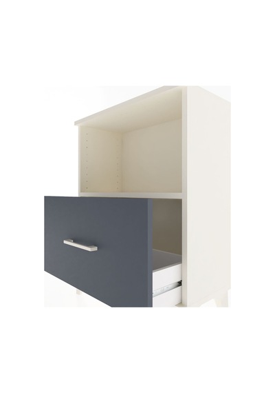 Arges Komodin Tek Çekmeceli 60x30x80 Aytaşı-antrasit Aytaşı