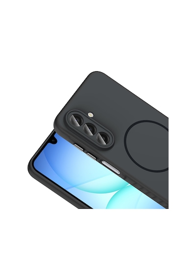 Galaxy Uyumlu A17 Kılıf Kamera Lens Korumalı Magsafe Destekli Silikon Pazarplus Lacivert