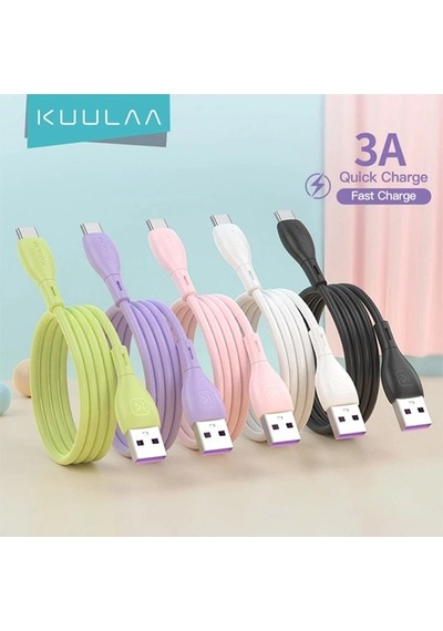 Kuulaa Liquid Silicone Usb Type C Qc3.0 Hızlı Şarj Kablosu 1Metr