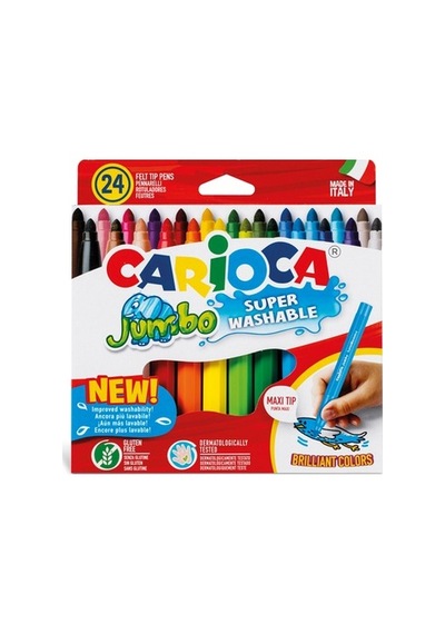 Yıkanabilir Jumbo Keçeli Boya Kalemi, Renkli Set