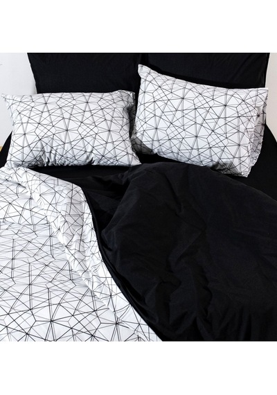 Caqqa Geometri Pamuk 2 Adet 50x70 Cm Yastık Kılıfı