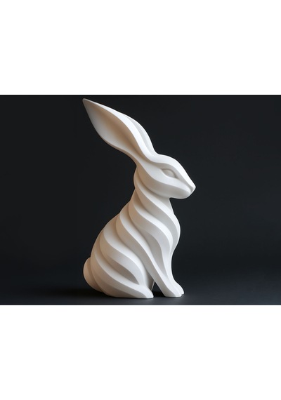 14cm Tavşan Figürü Minimalist Ev Aksesuarı Biblo Dekor Ürünü