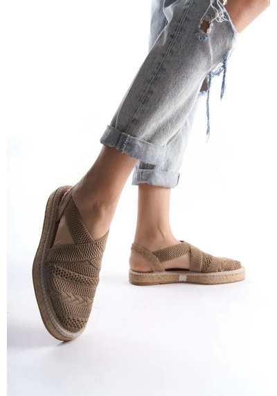 Freedom Storee Kadın Vizon Espadril Ayakkabı Tr19my01d