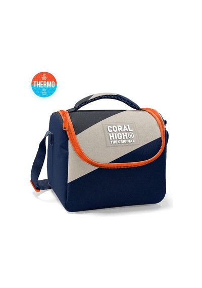 Coral High Thermo Beslenme Çantası - Erkek Çocuk, Lacivert Bej Renkli Çizgili Lacivert - Bej