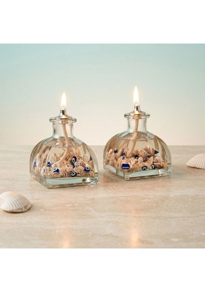 Imperiums Sea Shell Dekoratif Kandil Mum 2'li Set