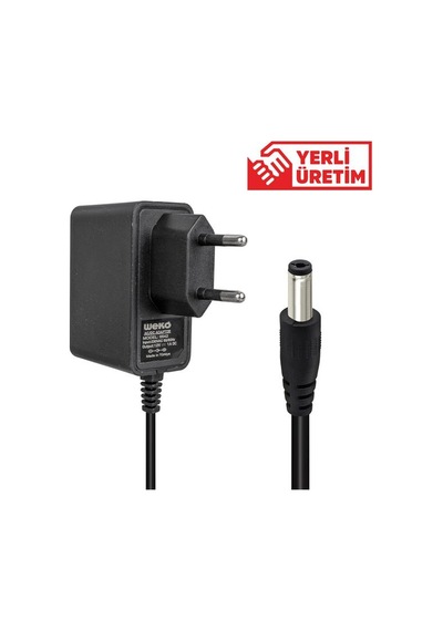 Weko 12 Volt 1 Amper 10 Watt Plastik Kasa Priz Tipi Adaptör 5.5x2.5 Uçlu Diğer