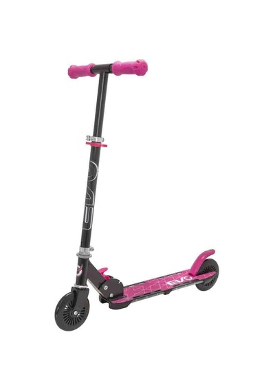 Evo Katlanabilir Işıklı Taban 2 Tekerlekli Pembe Çocuk Scooter - 50 Kg Taşımalı Flash Işıklı Açık Pembe