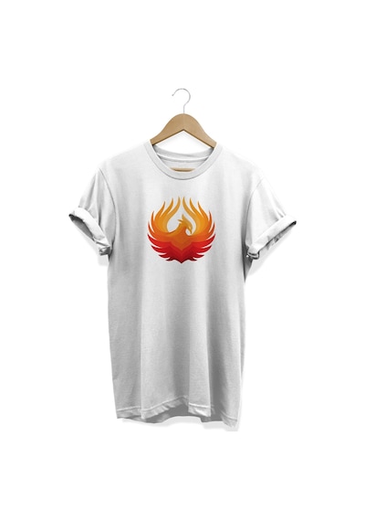 Phoneix Baskılı Beyaz T-shirt Beyaz