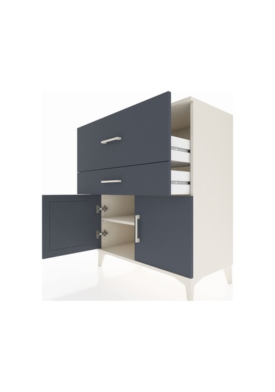 Hyperion Şifonyer Tek Raflı 2 Çekmeceli 2 Kapaklı 88x44x106 A... Aytaşı
