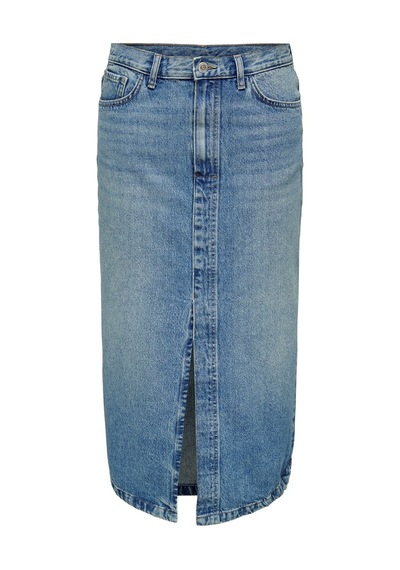 Only Onlenya Front Slıt Mıd Skırt Mb Dnm Kadın Medium Blue Denim Etek - 15326839
