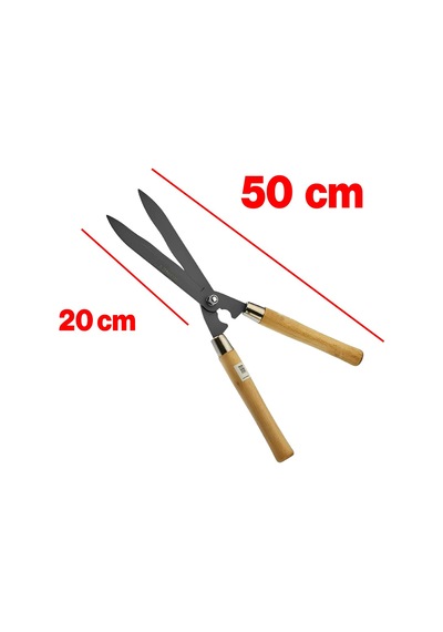 Eğri Çim Budama Makası Çalı Çimen Biçme Kesme Makas 50 Cm Keskin