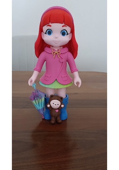 Gökkuşağı Ruby Oyuncak Figür Bebek 30 Cm - Sevimli Çizgi Film Karakteri Hediyelik