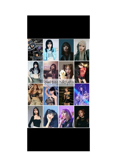 Kpop- Blackpink - Lisa Tasarımlı Desenli 16 ' Lı Fotokart Seti