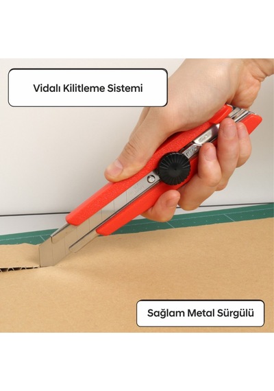 Nt Cutter L-500 18mm Maket Bıçağı 2 Bıçak Ve Kırım Aparatı Hediye