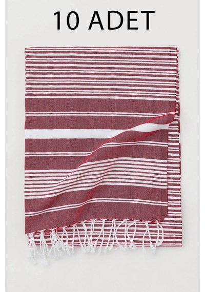 Mulberry Maryon 10 lu Peştemal %100 Pamuk Bordo Bordo