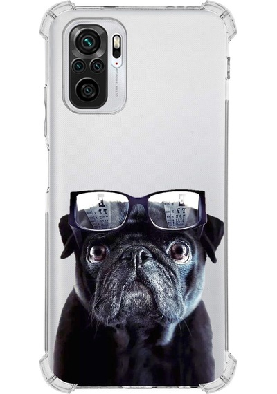 Xiaomi Redmi Note 10s Uyumlu Köpek 3 Baskılı Şeffaf Köşe Korumalı Antişok Kılıf