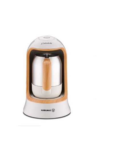Korkmaz Kahvekolik Otamatik Kahve Makinesi Vanilya /ahşap Bambu A860-19