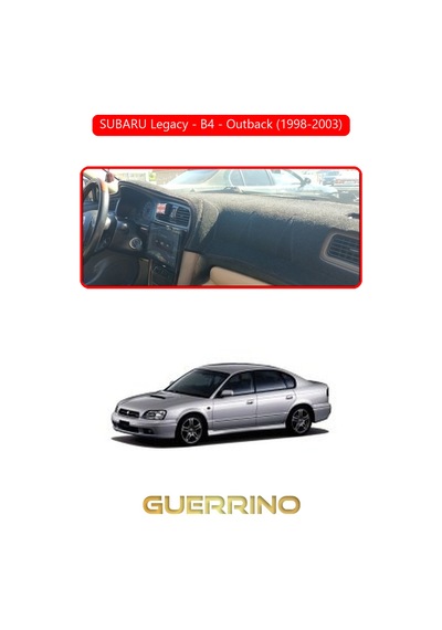 Subaru Legacy / B4 / Outback 1998-2003 Torpido Koruma Halısı Kırmızı Kenar