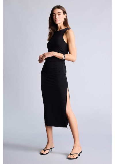 Defacto Bodycon Vücudu Saran Midi Elbise H7427ax26smbk81 Siyah-bk81