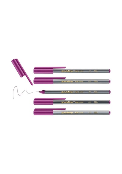 Edding 55 Fineliner - Koyu Pembe - 5 Kalem - 0,3 Mm Uç
