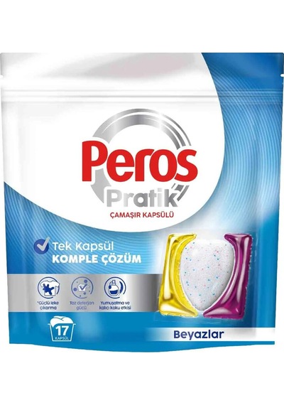 Pratik Matik Çamaşır Deterjanı Kapsülü - Tableti 17 Adet Beyazlar