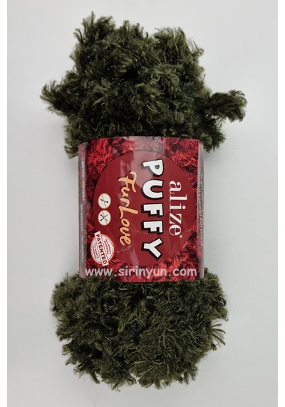 Puffy Furlove Parmakla Örülen Örgü İpi 29-haki