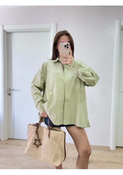 Etiler Collection Yakalı Yandan Yırtmaçlı Gömlek - Yeşil