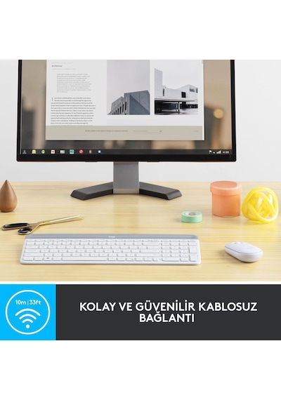 Mk470 Slim Combo Kablosuz Klavye Mouse Seti, 12 Fn Kısayolu İle Kompakt Klavye, Sağ Ve Sol Elle Kullanılabilir, 10 M Kullanım Mesafesi, Sessiz, Türkçe Q Klavye, Beyaz Diğer Mk470 Slim Combo Kablosuz Klavye Mouse Seti, 12 Fn Kısayolu İle Kompakt Klavye, Sağ Ve Sol Elle Kullanılabilir, 10 M Kullanım Mesafesi, Sessiz, Türkçe Q Klavye, Beyaz Diğer