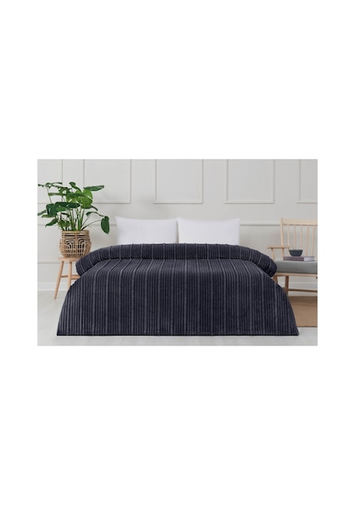 Valuri Çift Kişilik Battaniye 200x220 Cm Antrasit